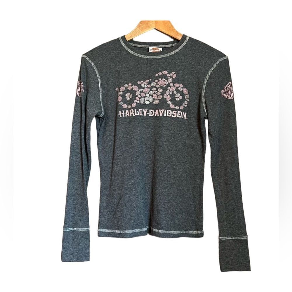 Harley Davidson fort meyers graphic long sleeve tee